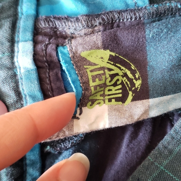 Skunkfunk Frantxoa 100% Cotton Blue/Green Shorts Size 34 - Picture 10 of 14